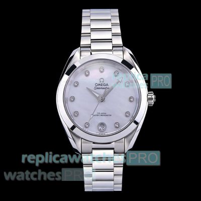 VS+ Factory Swiss Omega 8800 Seamaster 150M MOP Dial Stainless Steel Replica Watch 